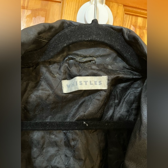 Whistles Black Leather Jacket - Picture 7 of 10